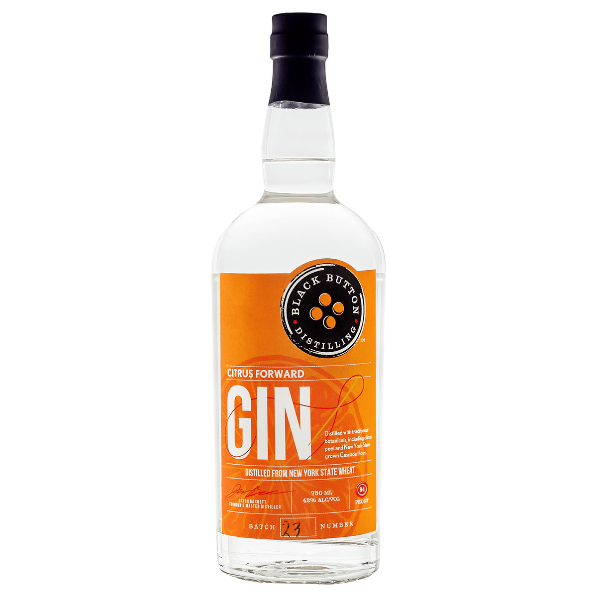 Black Button Distilling Citrus Forward Gin – New York Craft Spirits